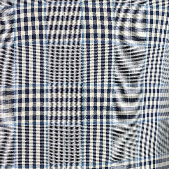 BLACK FLEECE Size 42 Navy White Plaid Cotton Silk Sport Coat - Picture 2 of 13
